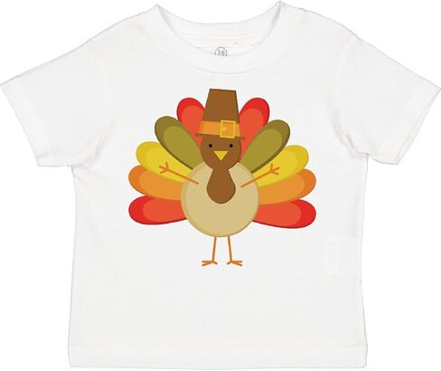 inktastic Thanksgiving Pilgrim Turkey Holiday Toddler T-Shirt in Saudi Arabia