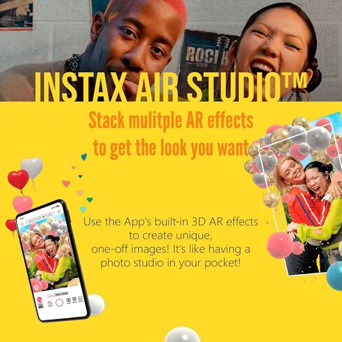 Fujifilm Instax Mini Link 3 Compact Smartphone Printer with Instax AiR Studio App (Sage Green) Bundle with Focus Camera Polaroid Film Kit and Fujifilm Instax Mini Twin Film Pack (2-Pack) (4 Items) in Saudi Arabia