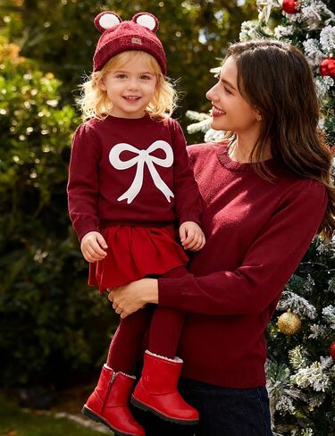 TUONROAD Girls Toddler Sweater Long Sleeve Crewneck Pullover Knit Winter Fall Clothes in Saudi Arabia