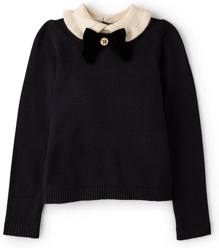 Gymboree,Girls,and Toddler Long Sleeve Collared Pullover Sweater,Black,18 Months,24 Months in Saudi Arabia