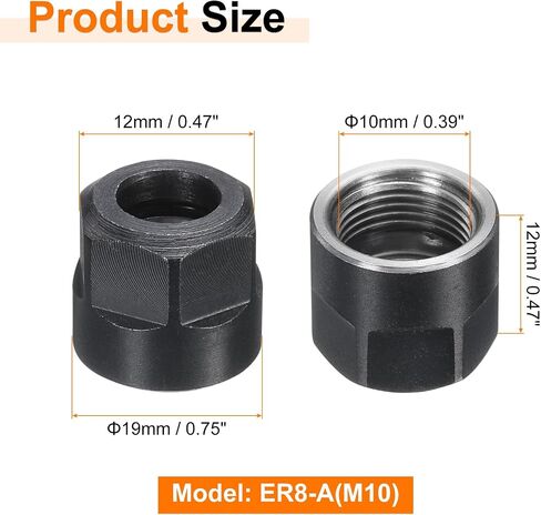 HARFINGTON ER25-A(M32) Type Collet Clamping Nut with Dynamic Balance Holes 40Cr Alloy Steel for CNC Machine Chuck Lathe Milling Tools Holder, Black in Saudi Arabia
