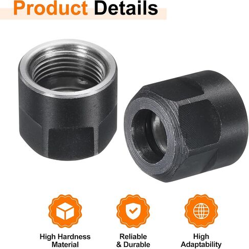 HARFINGTON ER25-A(M32) Type Collet Clamping Nut with Dynamic Balance Holes 40Cr Alloy Steel for CNC Machine Chuck Lathe Milling Tools Holder, Black in Saudi Arabia