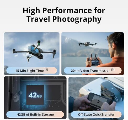 طائرة بدون طيار DJI Air 3S Fly More Combo (جهاز تحكم عن بعد بشاشة RC 2) مع كاميرا CMOS واسعة الزاوية ومتوسطة الحجم 1 بوصة، 4K/60 إطارًا في الثانية، مستشعر متعدد الاتجاهات، RTH الذكية و3 حزمة بطاريات مع ملحقات معدات ديكو in Kuwait