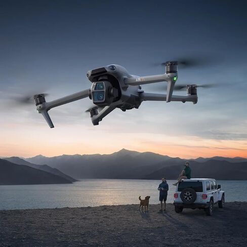 طائرة بدون طيار DJI Air 3S Fly More Combo (جهاز تحكم عن بعد بشاشة RC 2) مع كاميرا CMOS واسعة الزاوية ومتوسطة الحجم 1 بوصة، 4K/60 إطارًا في الثانية، مستشعر متعدد الاتجاهات، RTH الذكية و3 حزمة بطاريات مع ملحقات معدات ديكو in Kuwait