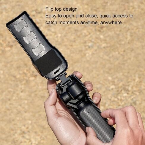 Protective Case for 3 Lens Cap, Handheld Camera Protective Cover for 3 Accessories, Black in Saudi Arabia