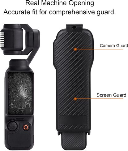 Protective Case for 3 Lens Cap, Handheld Camera Protective Cover for 3 Accessories, Black in Saudi Arabia