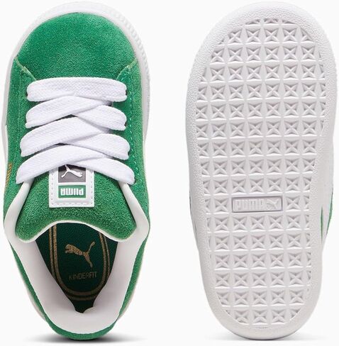 حذاء رياضي PUMA للأطفال الصغار من الجلد السويدي مقاس XL سهل الارتداء - أخضر in Kuwait