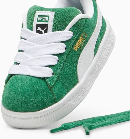 حذاء رياضي PUMA للأطفال الصغار من الجلد السويدي مقاس XL سهل الارتداء - أخضر in Kuwait
