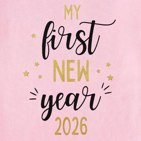 Ritatte My First New Year 2026 Romper for Infant Baby Girl Boy Long Sleeve Bodysuit Cute Newborn Onesie Fall One Piece outfit in Saudi Arabia