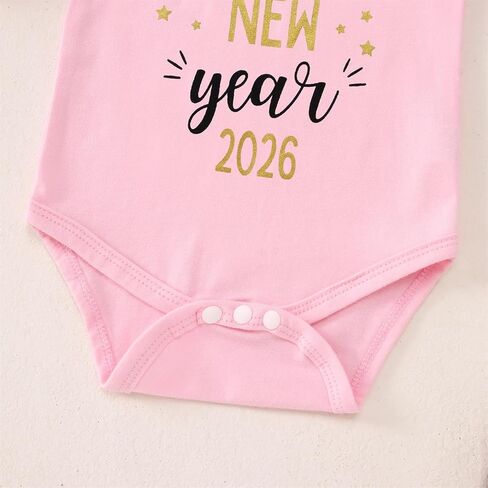 Ritatte My First New Year 2026 Romper for Infant Baby Girl Boy Long Sleeve Bodysuit Cute Newborn Onesie Fall One Piece outfit in Saudi Arabia