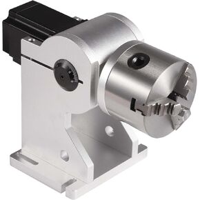 Monport 80mm Rotary Axis Attachment for Fiber Laser Engravers, 3 Jaws Rotary Chuck Ring Jewelry Marking Tool Rotary Tool with a Scale Dial for Y Axis 360 Round Metal Marking in Kuwait