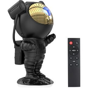 Astronaut Star Projector Galaxy Light with Timer and Remote Control, 360° Adjustable Starry Night Light Projector for Baby/Kids/Adults/Bedroom/Party/Home Decor/Game Room (Black) in Saudi Arabia