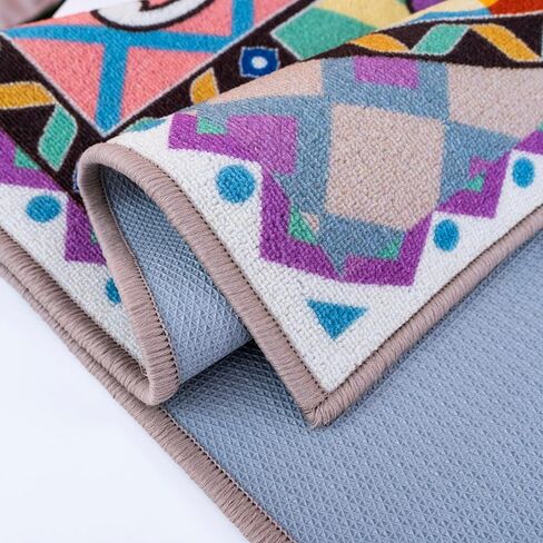 Hopscotch Rug for Kids - 26"x59" Washable Play Mat with Non-Slip TPR Backing, 2 Bean Bags, Easy to Store, Intertek Certified, Indoor/Outdoor in Saudi Arabia