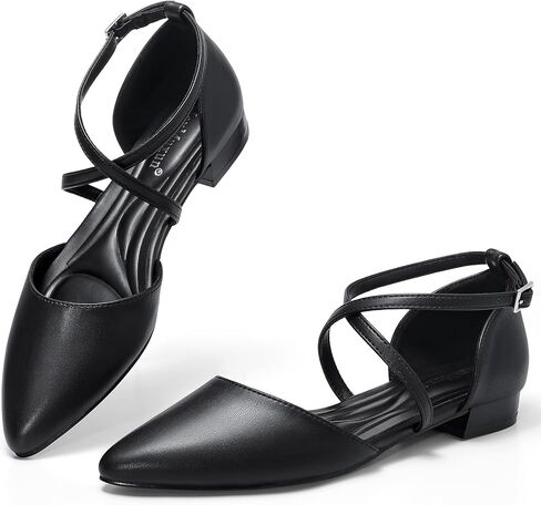 MaxMuxun Women's Ballet Flats Shoes Pointed Toe Low Heel Dress Shoes Comfortable Dressy Flats for Casual Wedding Office Party Business in Kuwait
