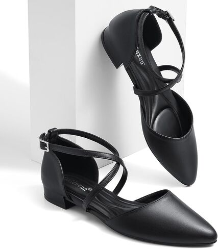 MaxMuxun Women's Ballet Flats Shoes Pointed Toe Low Heel Dress Shoes Comfortable Dressy Flats for Casual Wedding Office Party Business in Kuwait