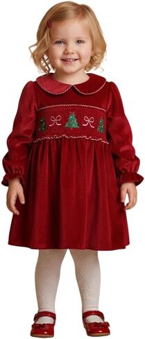 الوليد طفلة عيد الميلاد الزي Smocked فقاعة رومبير نيسيي الملابس الأخت الكبرى الأخت الصغيرة مطابقة الزي in Saudi Arabia
