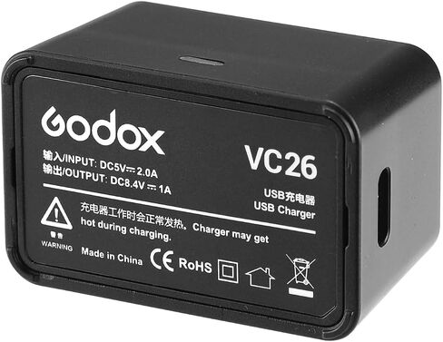 Godox VC26 USB شاحن بطارية VB26 VB26A VB26B بطارية حزمة شاحن ل Godox V1 V850III V860III AD100Pro فلاش Speedlight in Saudi Arabia