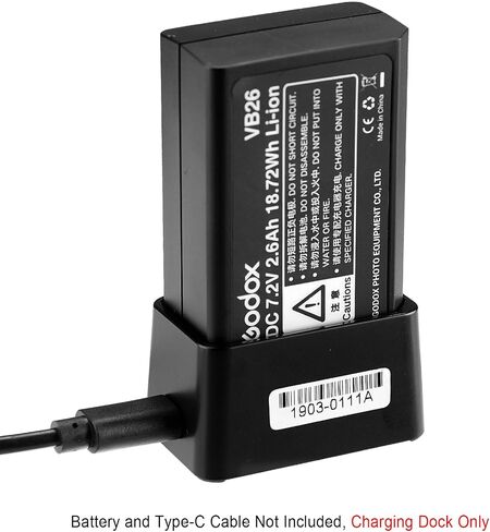 Godox VC26 USB شاحن بطارية VB26 VB26A VB26B بطارية حزمة شاحن ل Godox V1 V850III V860III AD100Pro فلاش Speedlight in Saudi Arabia