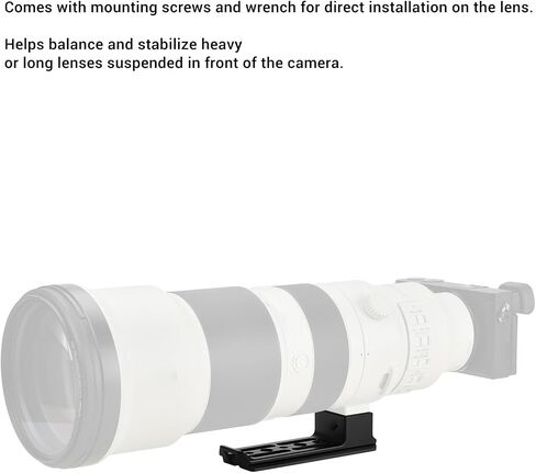 قاعدة تثبيت حامل ثلاثي القوائم لعدسة Gugxiom لعدسة FE 400-800 مم F6.3-8 G OSS، للوحة إطلاق سريع بنمط Arca مع خيوط 1/4 و3/8، ودعم طوق العدسة المقربة in Saudi Arabia