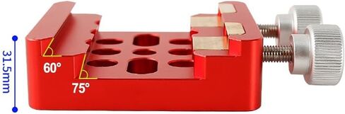 Aluminum Alloy Dovetail Mounting Base Clamp for Equatorial Mount For Astronomical Telescopes with Secure Double Bolt Installation (Red) in Saudi Arabia
