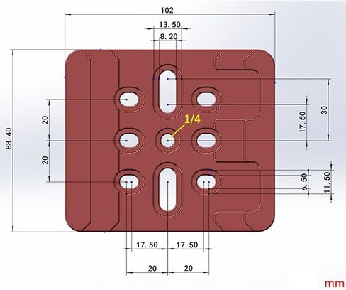 Aluminum Alloy Dovetail Mounting Base Clamp for Equatorial Mount For Astronomical Telescopes with Secure Double Bolt Installation (Red) in Saudi Arabia
