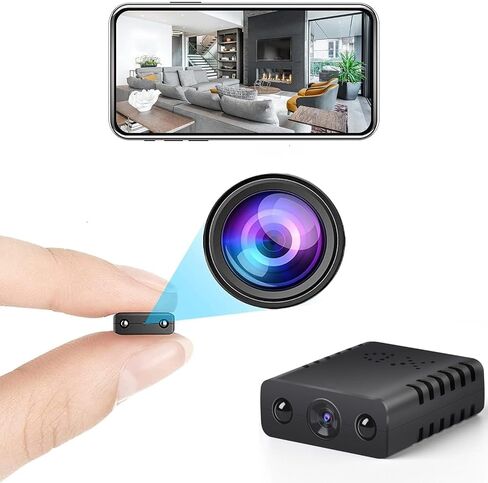 New Mini WiFi Security Camera, Black, 1080P HD Indoor Surveillance Camera with Night Vision, Motion Detection, App Control, Loop Recording for Baby Monitoring in Saudi Arabia