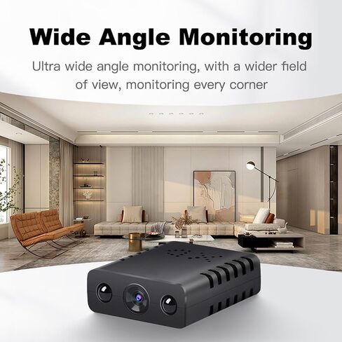 New Mini WiFi Security Camera, Black, 1080P HD Indoor Surveillance Camera with Night Vision, Motion Detection, App Control, Loop Recording for Baby Monitoring in Saudi Arabia