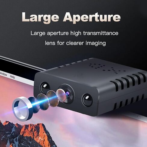 New Mini WiFi Security Camera, Black, 1080P HD Indoor Surveillance Camera with Night Vision, Motion Detection, App Control, Loop Recording for Baby Monitoring in Saudi Arabia