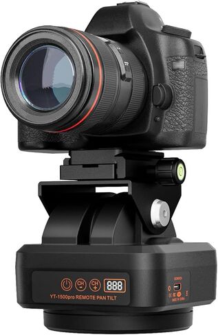رأس بانورامي دوار YT-1500pro، رأس إمالة للتحكم عن بعد يدور بمحرك 360 درجة، مثبت رأس حامل ثلاثي للفيديو للهواتف الذكية وكاميرات DSLR in Kuwait