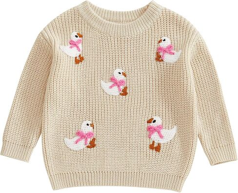 Infant Baby Girl Boy Sweater Baby Crewneck Pullover Sweater Toddler Girl Knit Sweatshirt Warm Fall Winter Clothes in Saudi Arabia