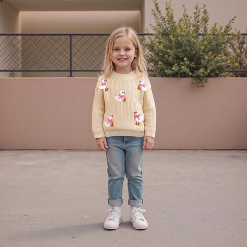 Infant Baby Girl Boy Sweater Baby Crewneck Pullover Sweater Toddler Girl Knit Sweatshirt Warm Fall Winter Clothes in Saudi Arabia