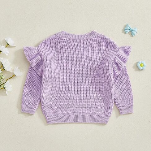 Infant Baby Girl Boy Sweater Baby Crewneck Pullover Sweater Toddler Girl Knit Sweatshirt Warm Fall Winter Clothes in Saudi Arabia