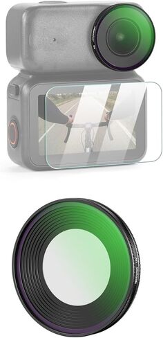 NEEWER Black Diffusion 1/4 Filter Compatible with DJI Osmo Nano, Screw On Action Camera Lens Filter Multicoated Optical Glass Photography Accessories with Tempered Glass Screen Protector in Saudi Arabia