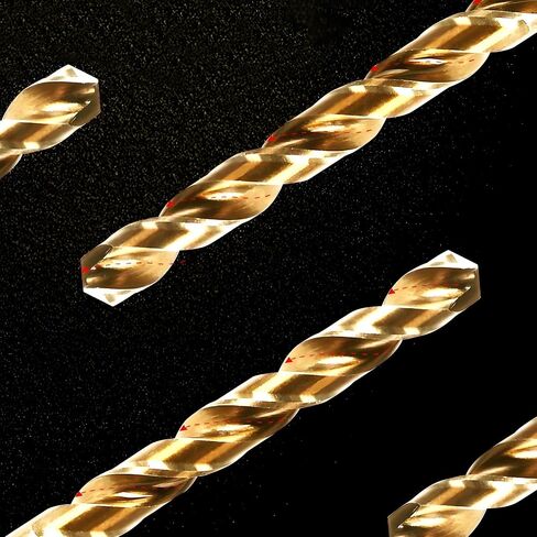 Titanium Twist Drill Bit Set - 13 Pcs Hex Shank High Speed Steel for Wood Plastic Aluminum Alloy, Quick Change, 1/16"-1/4" in Saudi Arabia