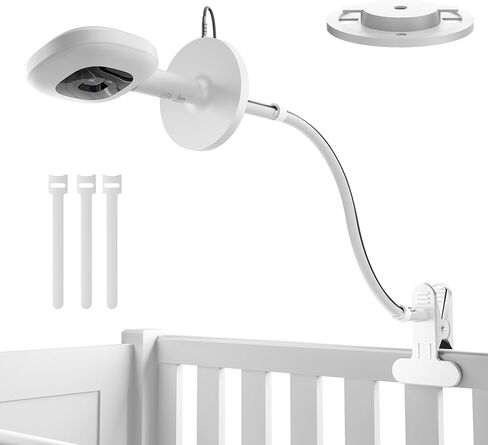 Baby Monitor Mount - Universal Adjustable Baby Camera Clip Mount for Nanit, Hello Baby, Nanit Pro, Kasa & Most Baby Monitors, Attaches to Crib Cot Shelves or Furniture in Saudi Arabia