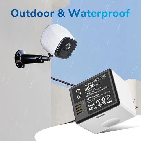 قطعتان من البطاريات القابلة لإعادة الشحن لـ Arlo Pro/Pro 2 مع محطة شحن، بطارية بديلة ليثيوم أيون فائقة السعة 3500 مللي أمبير في الساعة متوافقة مع VMC4030 VM4230 VM4430 VM4530 VMA4400 VM4230 VMS4120 in Kuwait