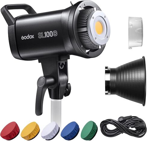 Godox SL100D 100W LED Video Light 5600K Continuous Lighting White Version, CRI≥96 TLCI≥97, 8 FX Lighting Effects,Godox SL100 D Bowens Mount Studio Light for Video Shooting, Photography (Godox SL100D) in Saudi Arabia
