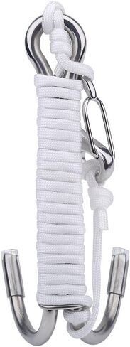 Diving Hook for Cave Dive, Nylon and Stainless Steel Material, Relaxing Drift for Underwater Exploration, WhiteBlack in Saudi Arabia