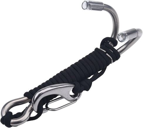 Diving Hook for Cave Dive, Nylon and Stainless Steel Material, Relaxing Drift for Underwater Exploration, WhiteBlack in Saudi Arabia