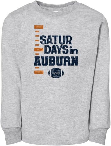 تي شيرت للأطفال الصغار بأكمام طويلة من Saturdays in Auburn in Saudi Arabia