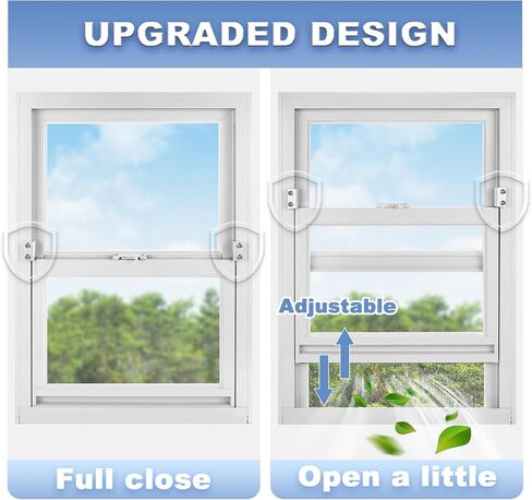 Sliding Window Locks,for Horizontal Sliding Windows,Window Security Lock with Key,Adjustable Aluminum Easv to Install Window Stopper,Window Locks for Up and Down Windows (10 Sets Silver) in Saudi Arabia
