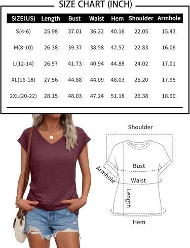 Womens Summer Tops Cap Sleeve V Neck T Shirts 2025 Beach Vacation Fashion Dressy Business Casual Outfits Spring Boho Clothes in Saudi Arabia