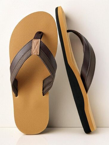 Men's Flip Flop Sandals Arch Support Yoga Mat Beach Sandals Slip On Walking Slides Slippers in Saudi Arabia