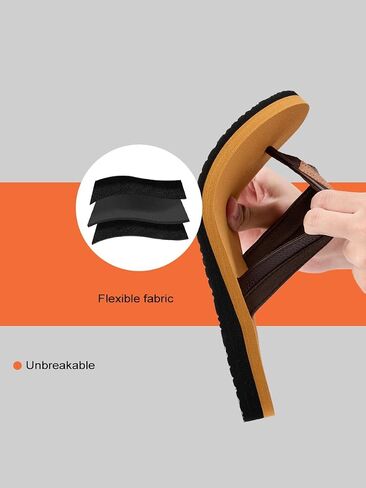 Men's Flip Flop Sandals Arch Support Yoga Mat Beach Sandals Slip On Walking Slides Slippers in Saudi Arabia