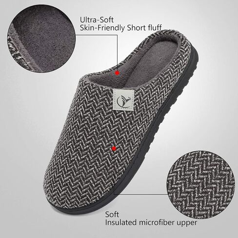 Unisex Warm Slippers Womens Cozy Memory Foam Slippers Men Casual Slip On Winter House Shoes in Saudi Arabia
