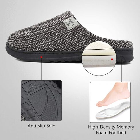 Unisex Warm Slippers Womens Cozy Memory Foam Slippers Men Casual Slip On Winter House Shoes in Saudi Arabia