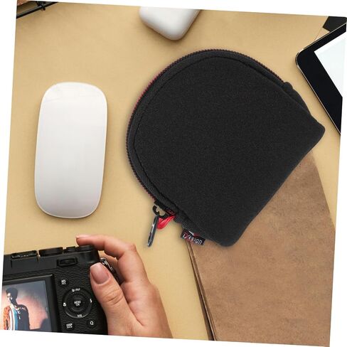 Neoprene Round Filter Pouch Camera Lens Organizer with Mesh Storage Bag Portable Lightweight Protective Case for Outdoor Photography Accessories in Saudi Arabia
