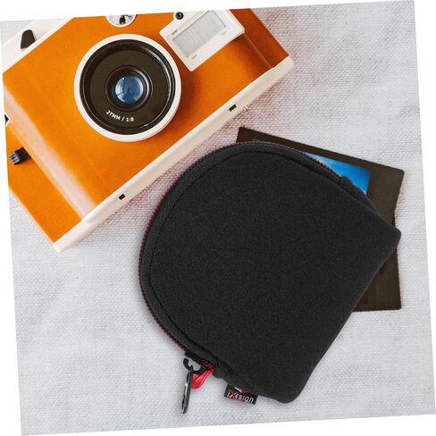 Neoprene Round Filter Pouch Camera Lens Organizer with Mesh Storage Bag Portable Lightweight Protective Case for Outdoor Photography Accessories in Saudi Arabia