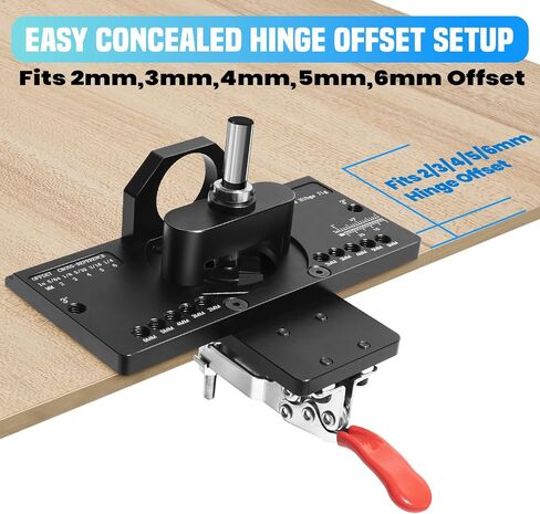 Professional 35mm Concealed Hinge Jig,Quick-Clamp for Fast Setup + Vacuum Adapter for Dust-Free Work,All-in-One Tool for Effortless, Accurate Hinge Installation on Doors & Cabinets in Saudi Arabia