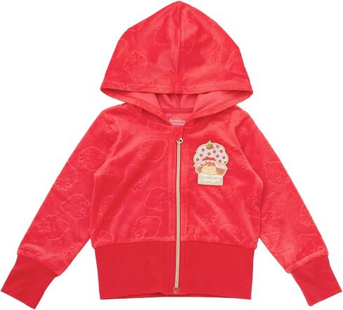 Strawberry Shortcake Velour Zip Up Hoodie and Flare Pants Outfit Set Toddler to Big Kid Sizes (4T - 10-12) in Saudi Arabia